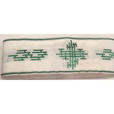 Bordo bianco con disegno verde