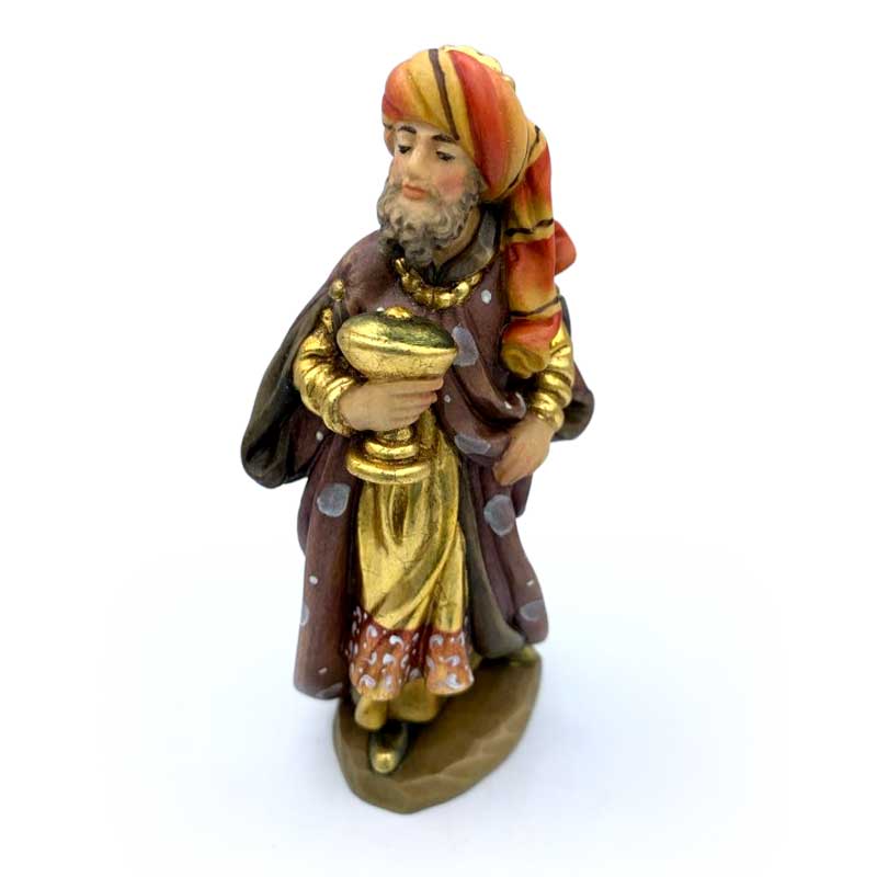 Re Magio Florentiner ANRI 12,5 cm – Presepe in legno dipinto a mano