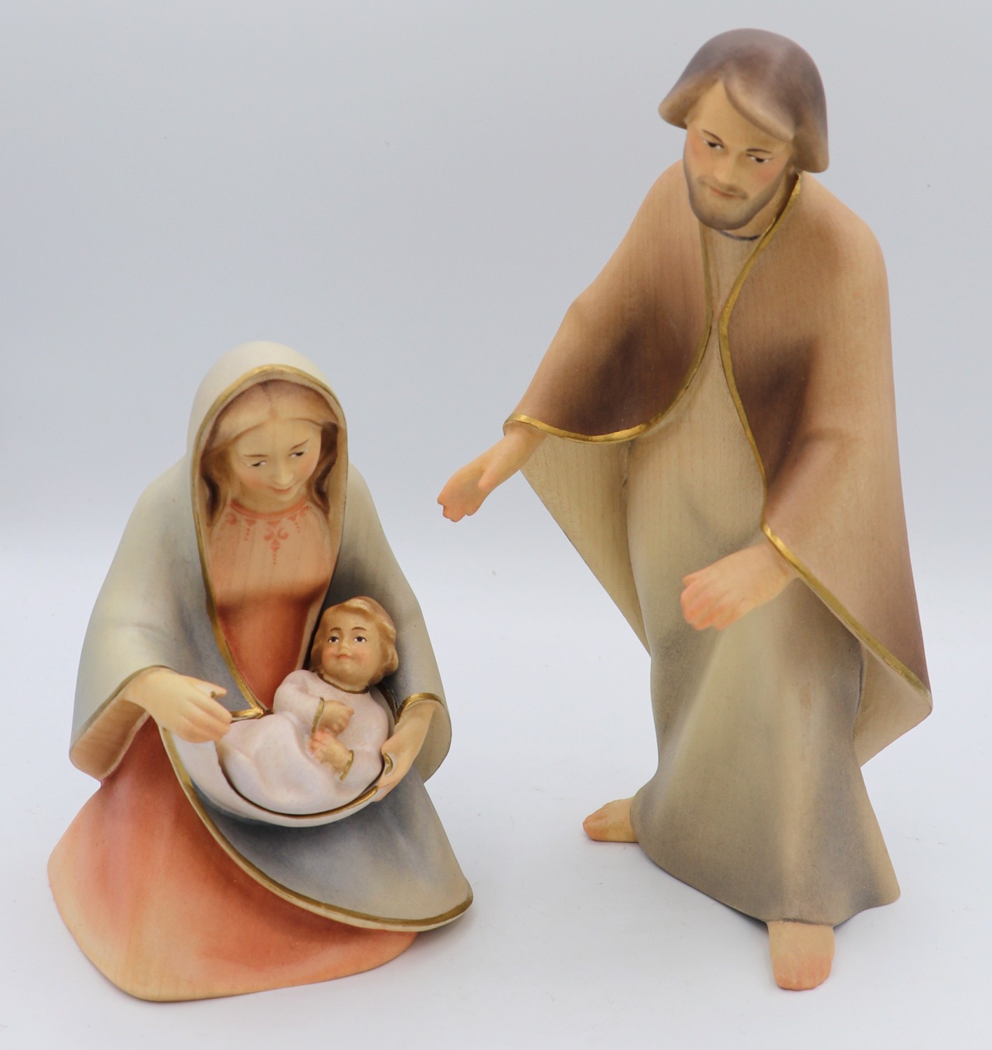 Scultura in legno "Sacra Famiglia" – La speranza - cm 19 - immagine 6