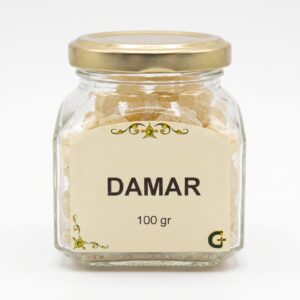 Resina Damar in Grani per Incenso Liturgico – Vasetto in Vetro da 100g