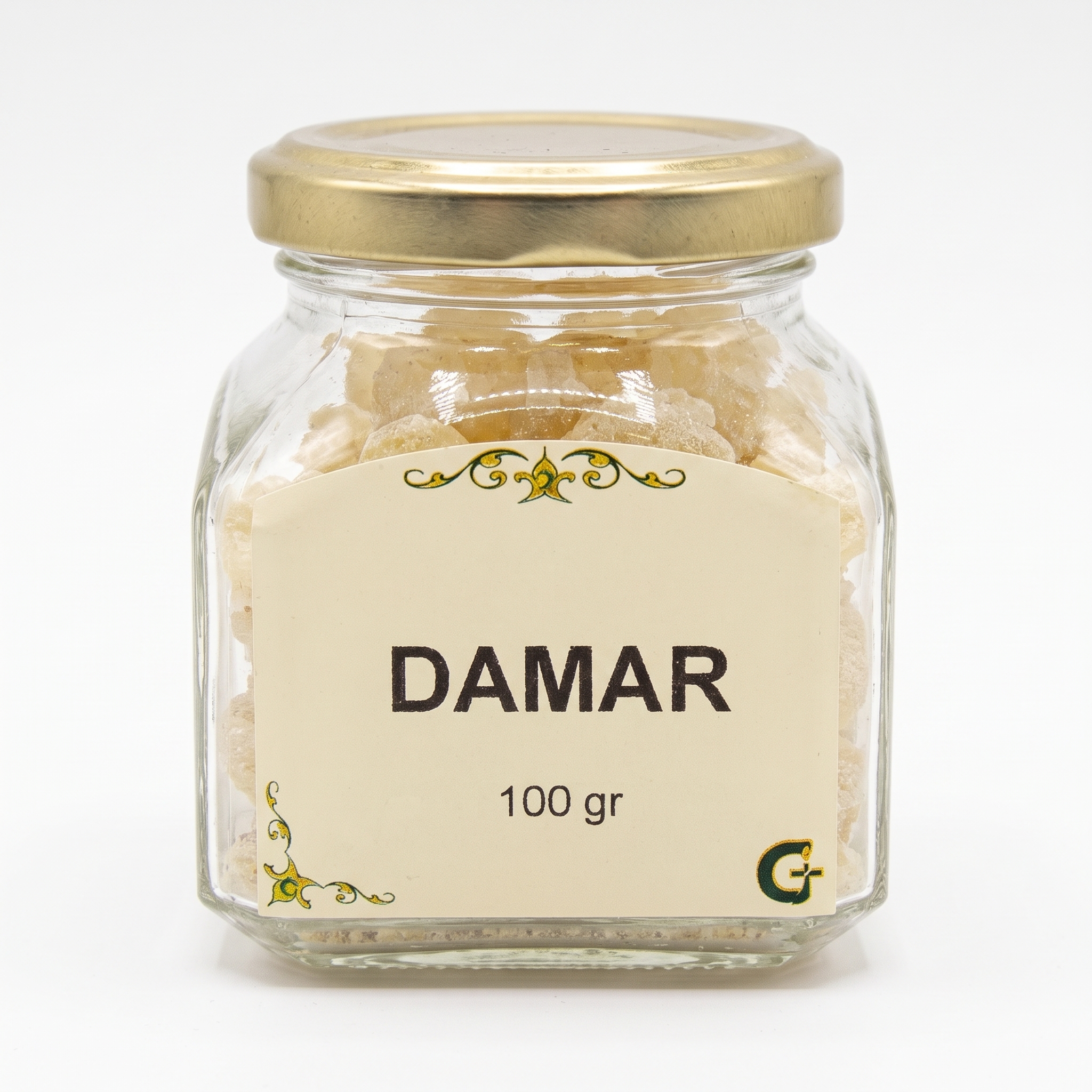 Resina Damar in Grani per Incenso Liturgico – Vasetto in Vetro da 100g