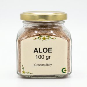 Incenso Liturgico Aloe – Vasetto in vetro tappo oro da 100 gr -