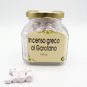 Incenso Greco al Garofano in grani – Vasetto in vetro da 100gr