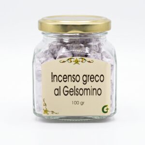 Incenso Greco Artigianale al Gelsomino in Grani - Vasetto in Vetro da 100g