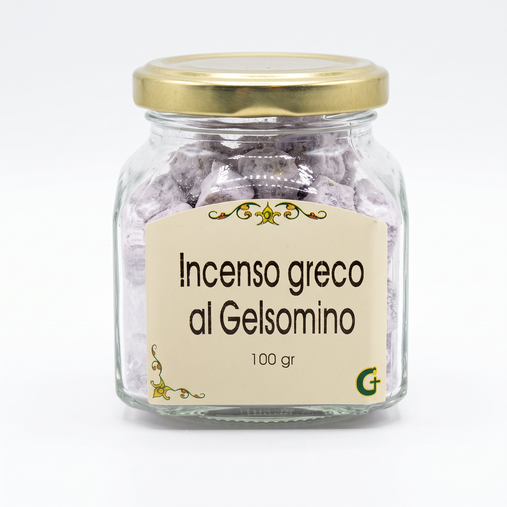 Incenso Greco Artigianale al Gelsomino in Grani - Vasetto in Vetro da 100g