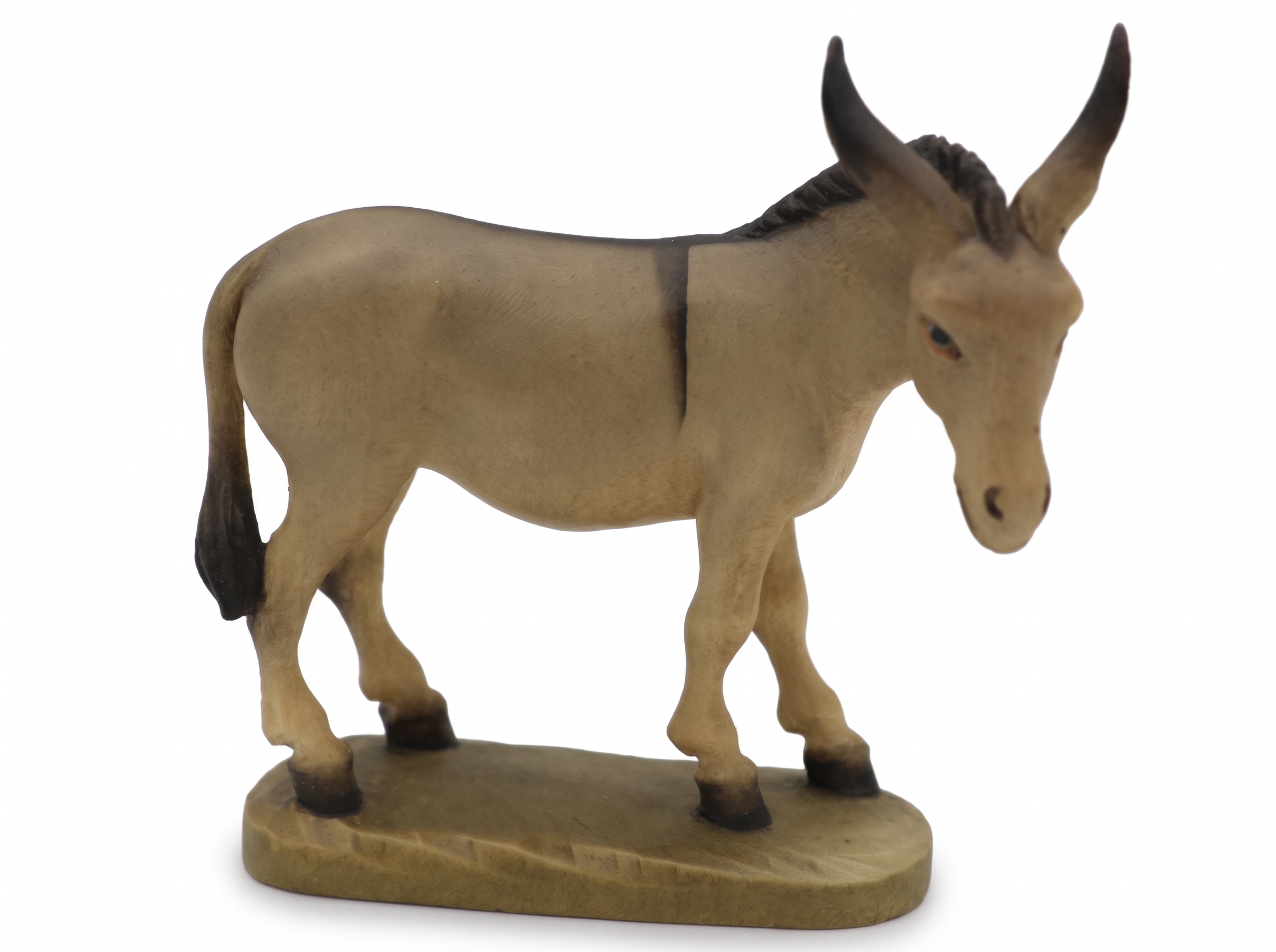 ANRI - Florentiner - Asino - Scultura in Legno Cm 12,5 Val Gardena