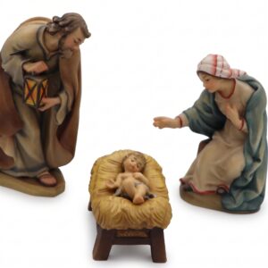 ANRI - Florentiner - Sacra Famiglia - Scultura in Legno Cm 17,5 Val Gardena